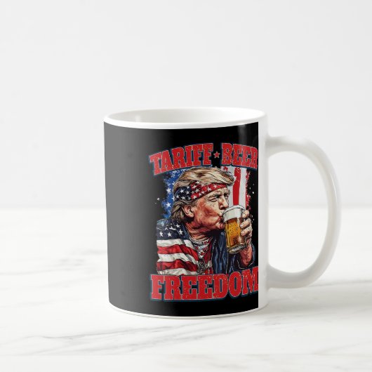 関税ビールの自由おもしろい関税トランプ コーヒーマグカップ (右)