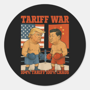 関税戦争おもしろいトランプ対習近平ボクシング試合 ラウンドシール