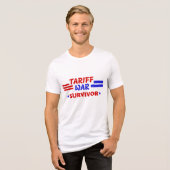 関税戦争の生存者 トライブレンドTシャツ (正面全面)