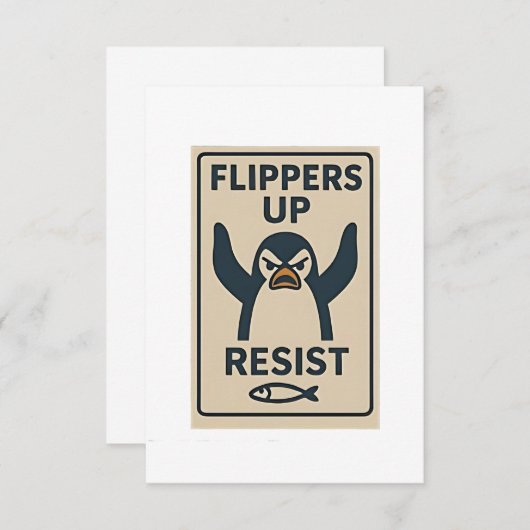 関税率に対するペンギンアンチ切り株ガーデン国旗 サンキューカード (正面/裏面)