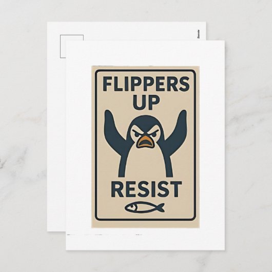 関税率に対するペンギンアンチ切り株ガーデン国旗 シーズンポストカード (正面/裏面)