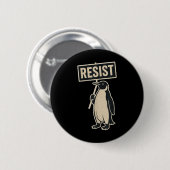 関税率グラフに抗議するペンギンに抵抗おもしろいする 缶バッジ (正面&裏面)