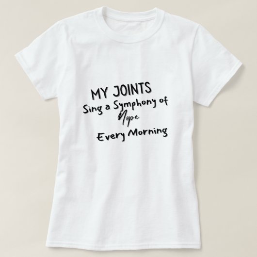 関節で毎朝ノペの交響曲を歌う Tシャツ (デザイン正面)