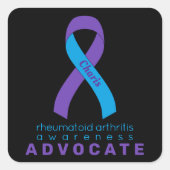 関節リウマチがブラックスクエアステッカーを提唱 スクエアシール (正面)