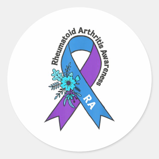 関節リウマチ啓発 RA戦士 サバイバー ラウンドシール (正面)