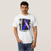 関節リウマチ認識度グランジリボン Tシャツ (正面フル)