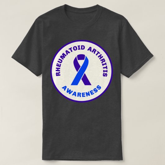 関節リウマチ障害認識度2 Tシャツ (デザイン正面)