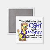 関節炎との闘いにおける子ども マグネット (正面/裏面)