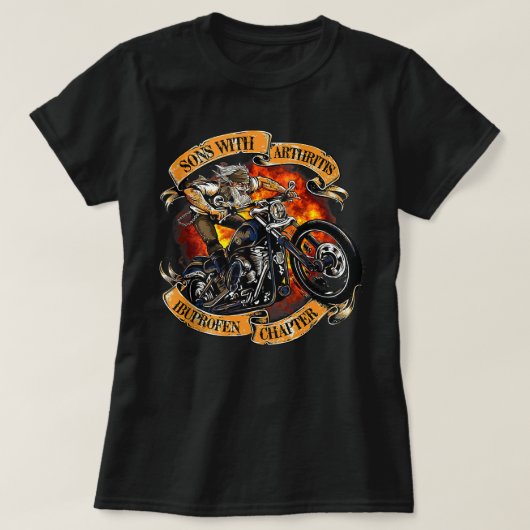 関節炎イブプロフェンの息子チャプターバイクT Tシャツ (デザイン正面)