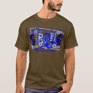 関節炎認識度クロスリボン強い希望の愛 Tシャツ