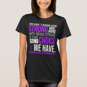 関節炎認識度No Choiceリボンリウマチ Tシャツ