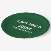 関節置換用ユーモアおもしろいノベルティ ペーパープレート (アングル)