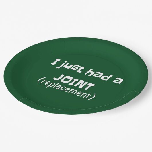 関節置換用ユーモアおもしろいノベルティ ペーパープレート (アングル)