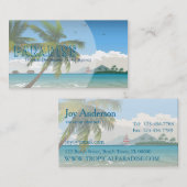関連する美しい熱帯島の旅行代理店 名刺 (正面/裏面)