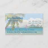 関連する美しい熱帯島の旅行代理店 名刺 (裏面)