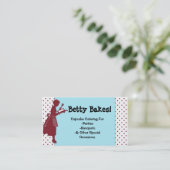 関連の名刺を調理するヴィンテージの赤及び水 名刺 (スタンド正面)