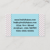 関連の名刺を調理するヴィンテージの赤及び水 名刺 (裏面)