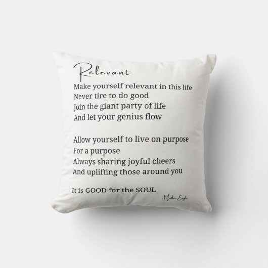 関連勇気付けられる感動的詩 クッション (正面)