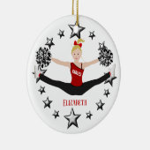 閲兵行進部隊のブロンドの赤くおよび黒い セラミックオーナメント (右)