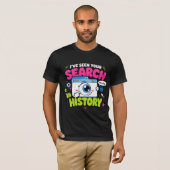 閲覧履歴見られちゃってるよ Funny Browser Eye Tシャツ (正面フル)