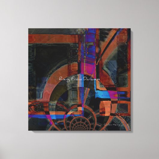闇からの立ち上がり抽象芸術 キャンバスプリント (正面)