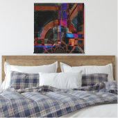 闇からの立ち上がり抽象芸術 キャンバスプリント (インサイチュ (寝室))