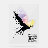 「闇が終わる所で、希望が始まる」 アクリルサイン (正面)