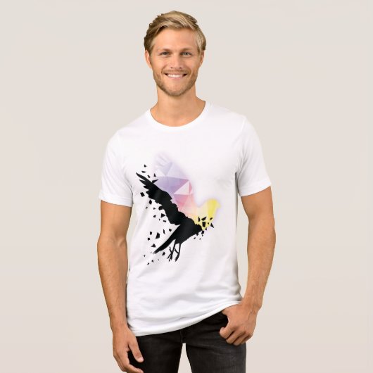 「闇が終わる所で、希望が始まる」 トライブレンドＴシャツ (正面全面)