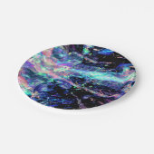 闇と光、暗いオパールの結晶： ペーパープレート (アングル)