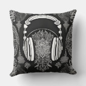 闇に輝く AI アート クッション (裏面)