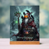 闇のサンタ - ゴシック・クリスマス骸骨 アクリルサイン (ニュートラル)