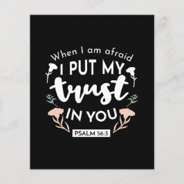 闇のフローラクリスチャン・アート – Psalm 56:3 チラシ
