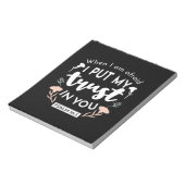 闇のフローラクリスチャン・アート – Psalm 56:3 ノートパッド (回転)