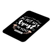 闇のフローラクリスチャン・アート – Psalm 56:3 マグネット (左側)