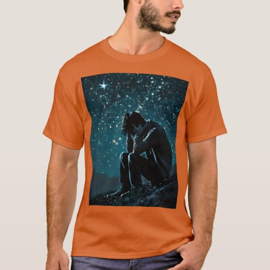 「闇の中でも火花が残る💫」 Tシャツ (正面)