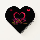 闇の中で愛するハート型スパイラルノート ノートブック (裏面)