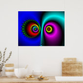 闇の中で，メサライズされた目 ポスター (キッチン)