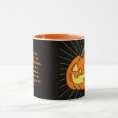 闇の中に光が輝くジャック・オ・ランタン マグカップ (中央)