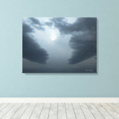 闇の中に光が輝く キャンバスプリント (インサイチュ (ウッドフロア))