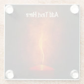 闇の中のキャンドルライト ガラスコースター (裏面)