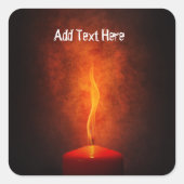 闇の中のキャンドルライト スクエアシール (正面)