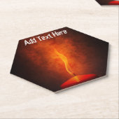 闇の中のキャンドルライト ペーパーコースター (アングル)