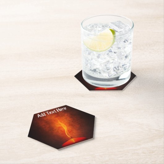 闇の中のキャンドルライト ペーパーコースター (インサイチュ)