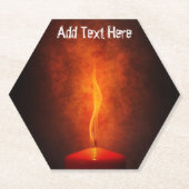 闇の中のキャンドルライト ペーパーコースター (正面)