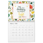 闇の中の光キリスト教の聖書第2022節 カレンダー (2月 2026)