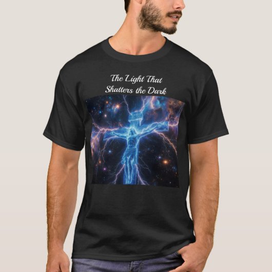 闇の中の光 - キリスト教Tシャツ Tシャツ (正面)