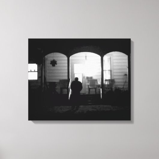 闇の中の光(ホーム来) キャンバスプリント (正面)