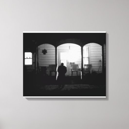 闇の中の光(ホーム来) キャンバスプリント (正面)