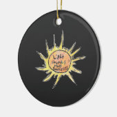 闇の中を光が輝く セラミックオーナメント (左)