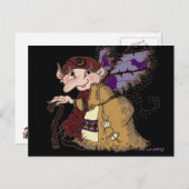 闇の妖精ババ ウクライナ民俗芸術 ポストカード (正面/裏面)